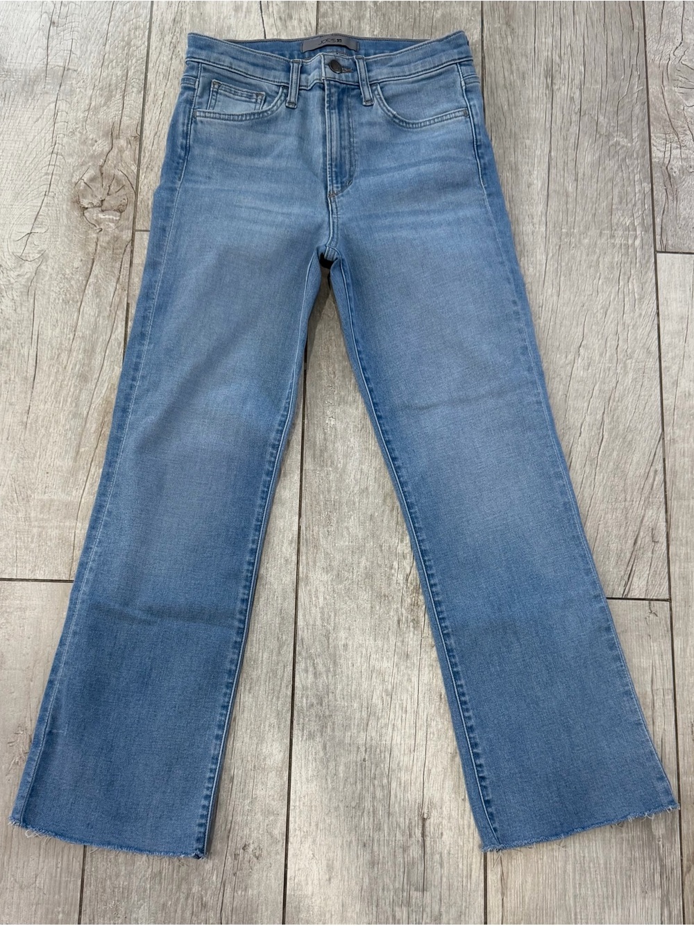 Joe’s Jeans The Mia High Rise Bootcut Raw Hem Jeans Light Wash Size 27 EUC